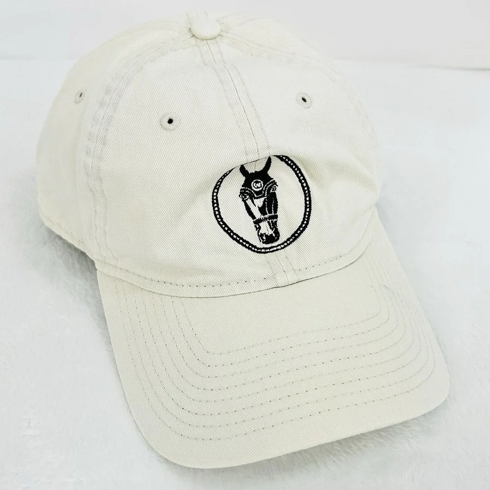 New Era Horse Patch Logo 9TWENTY Hat Cap‎ Adjustable Strapback Beige Outdoors